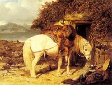 horse cats Painting - The End Of The Day Herring Snr John Frederick horse